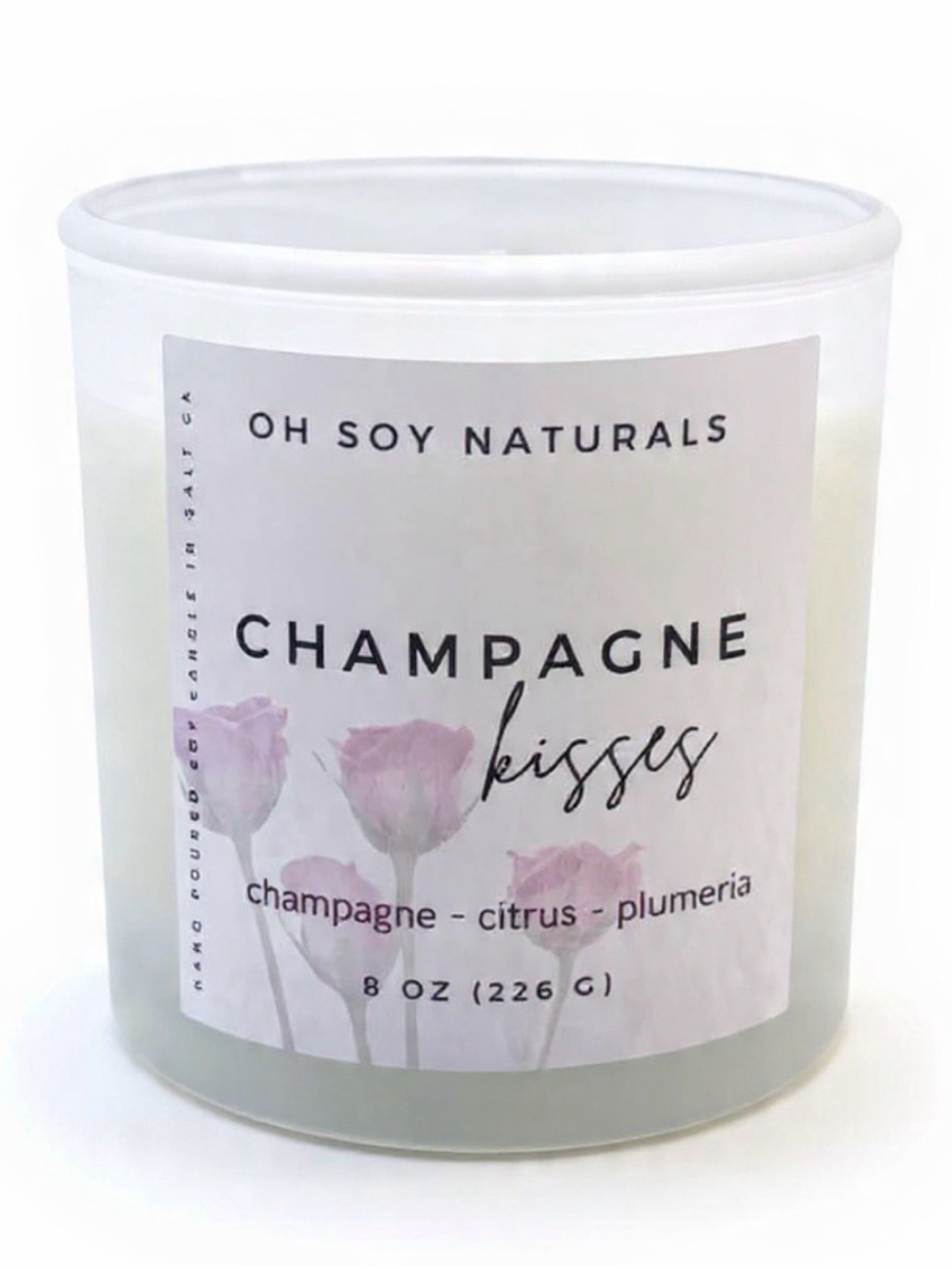 handcrafted Soy candle handmade and hand poured. 8 Oz